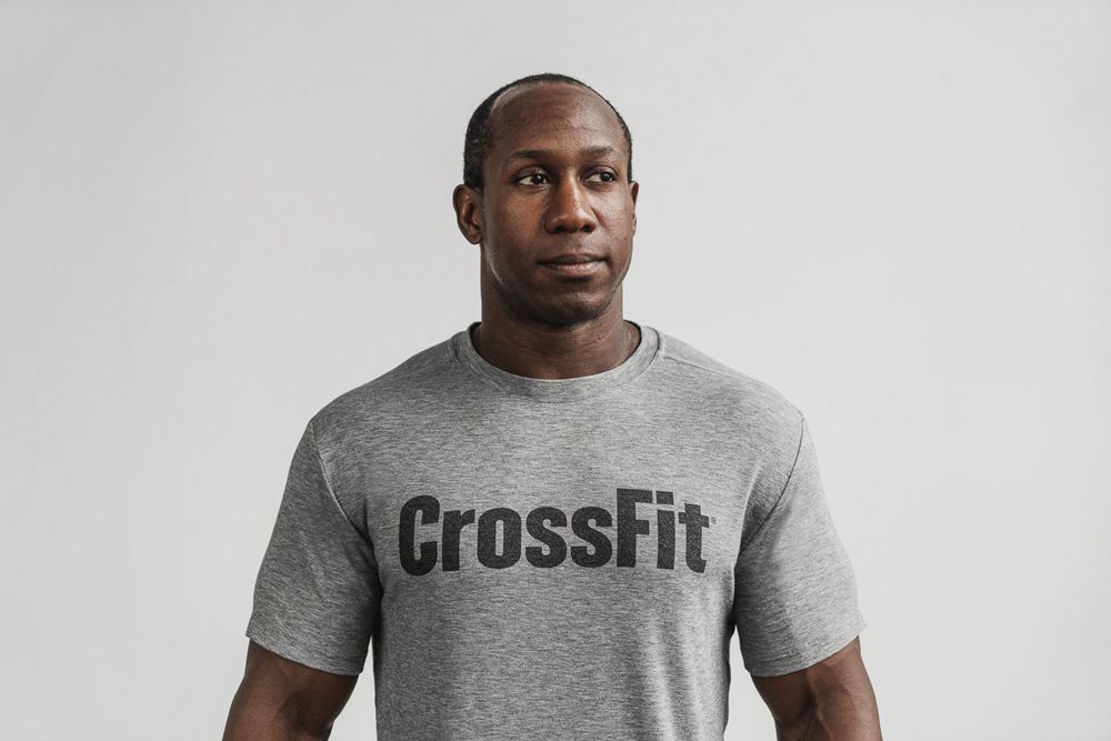 T-Shirts NOBULL Homme Grise - NOBULL Crossfit®,France (2078-KTHFN)